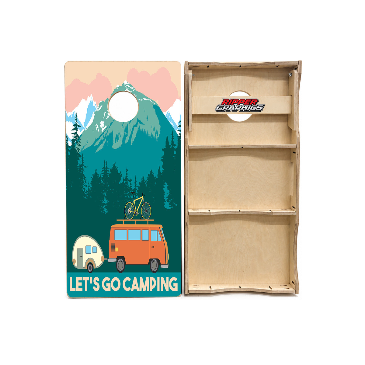 Let's Go Camping Cornhole Design product photo