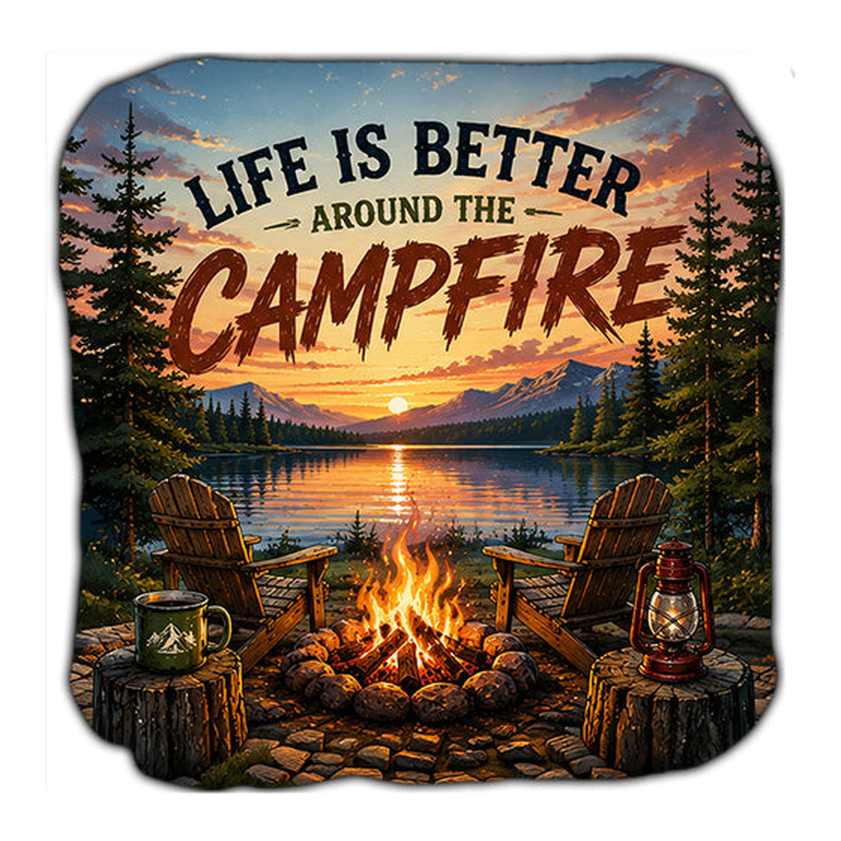 Life Is Better Around The Campfire Cornhole Bags Set of 4 - Great Call Athletics
