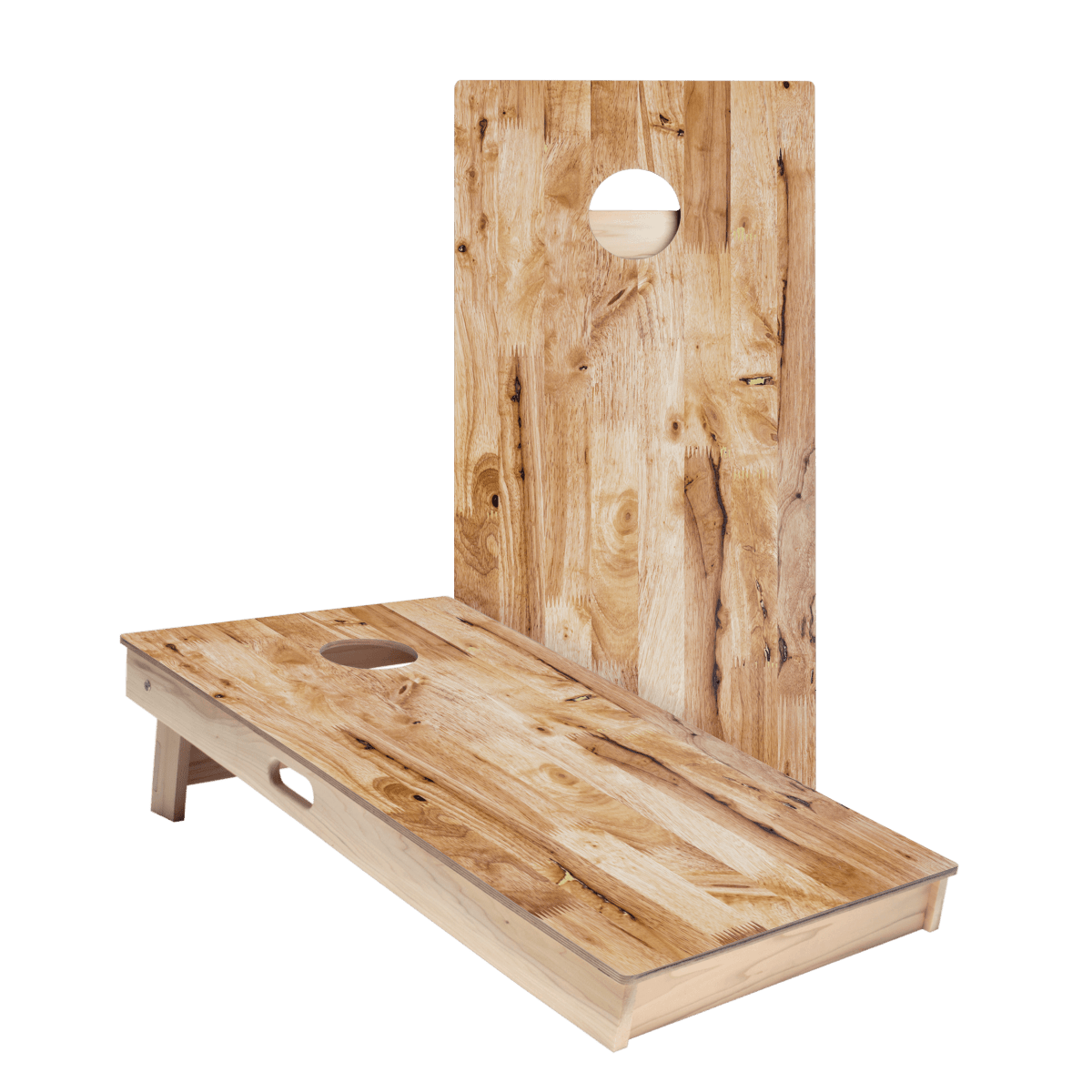 Light Wood Panels Star Cornhole Boards