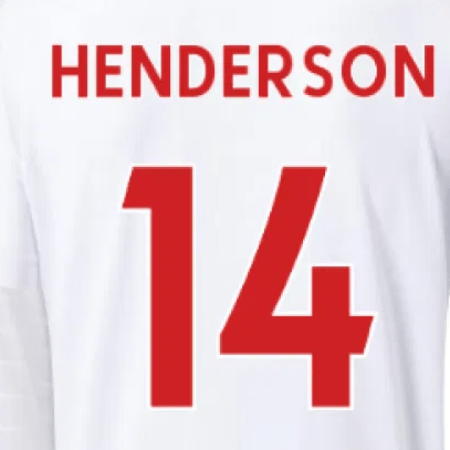 Liverpool 2019/20 Away Henderson #14 Jersey Name Sets