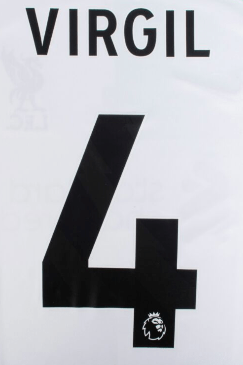 Liverpool 2023-Away Virgil #4 Jersey Name Set- Black