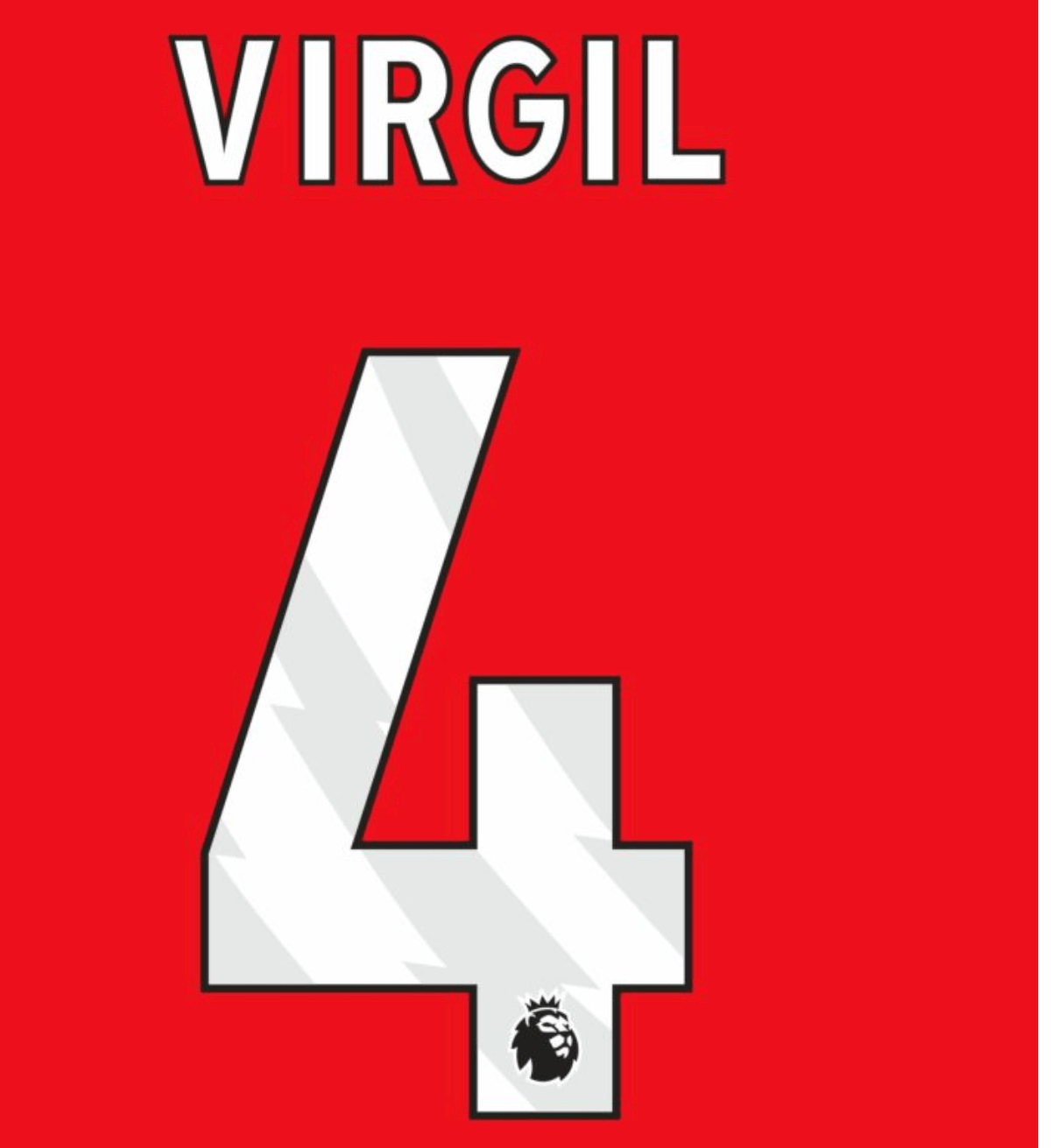 Liverpool 2023- Home Virgil #4 Jersey Name Set-White