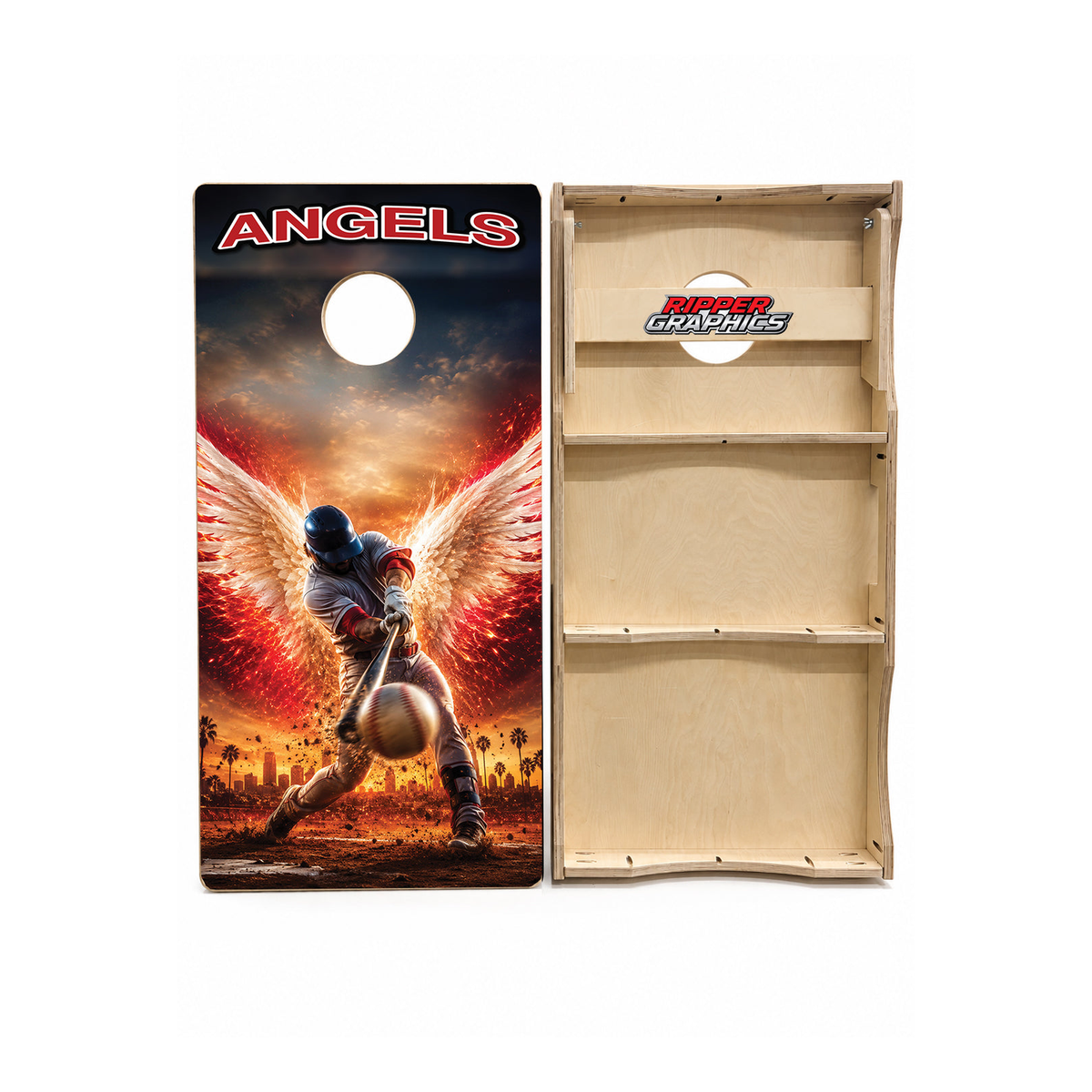 Los Angeles Angels Baseball Inspired Cornhole Design - CH5228 - Great Call Athletics