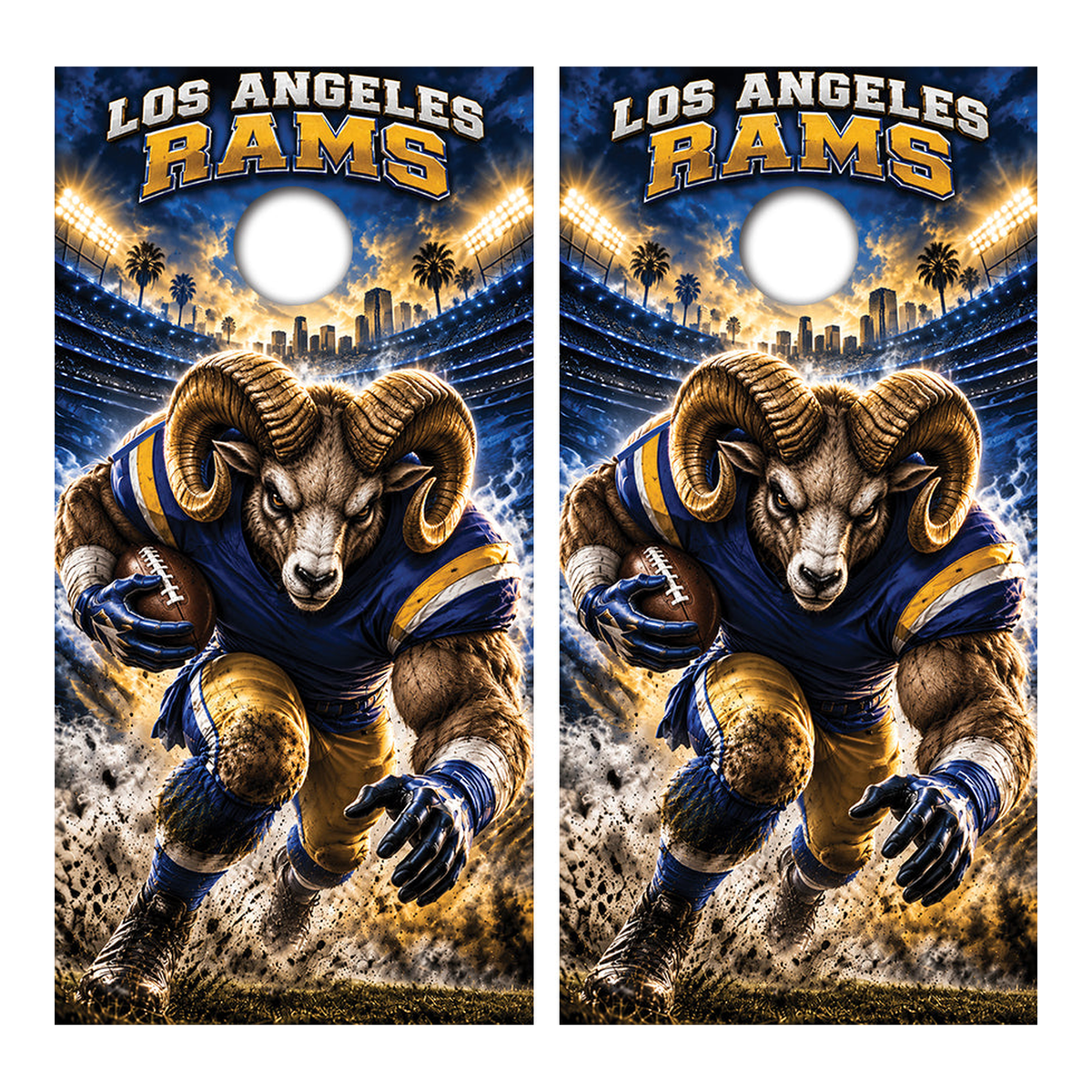 Los Angeles Rams Football Inspired Cornhole Design - Corn5253 - Great Call Athletics