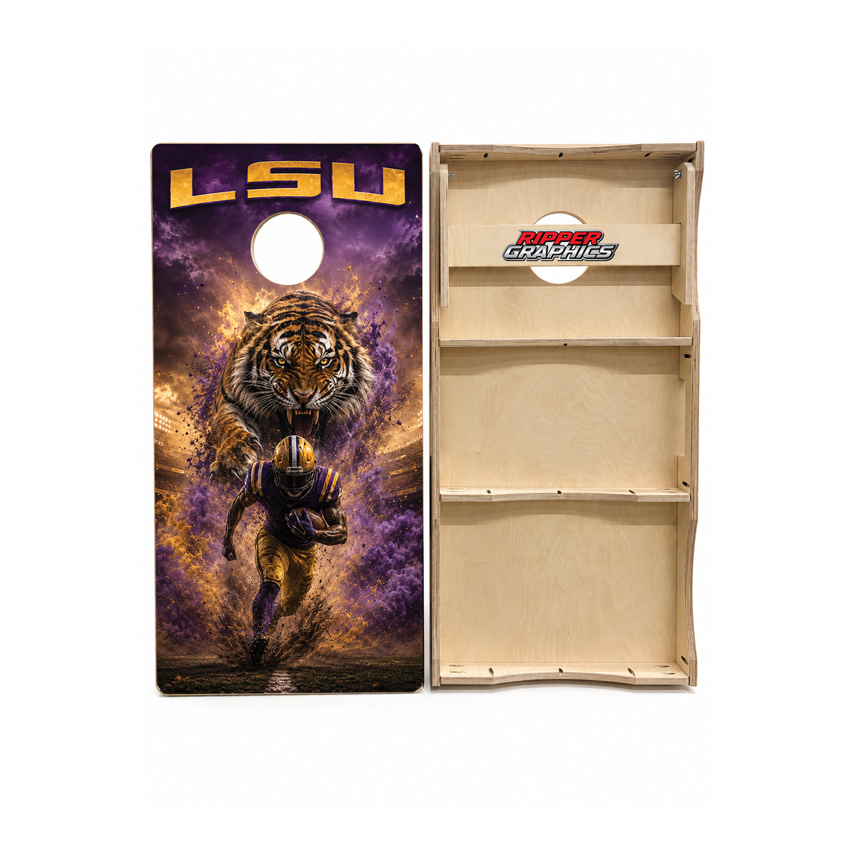 LSU Tigers Football Inspired Cornhole Design - CH5198 - Great Call Athletics