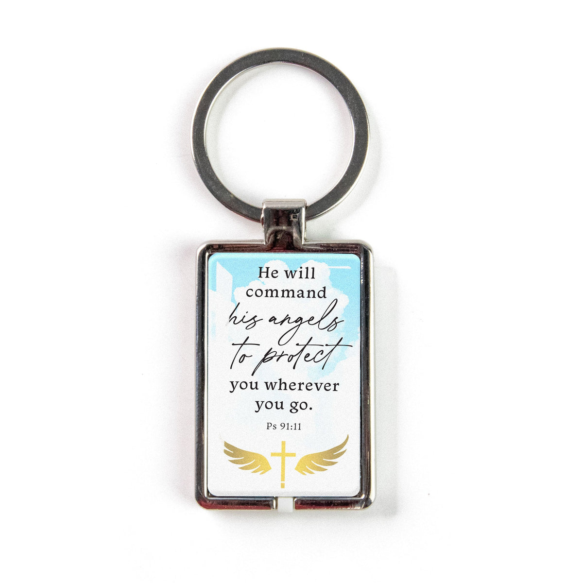 His Angels, Ps 91:11 - Logos Tap Keychain