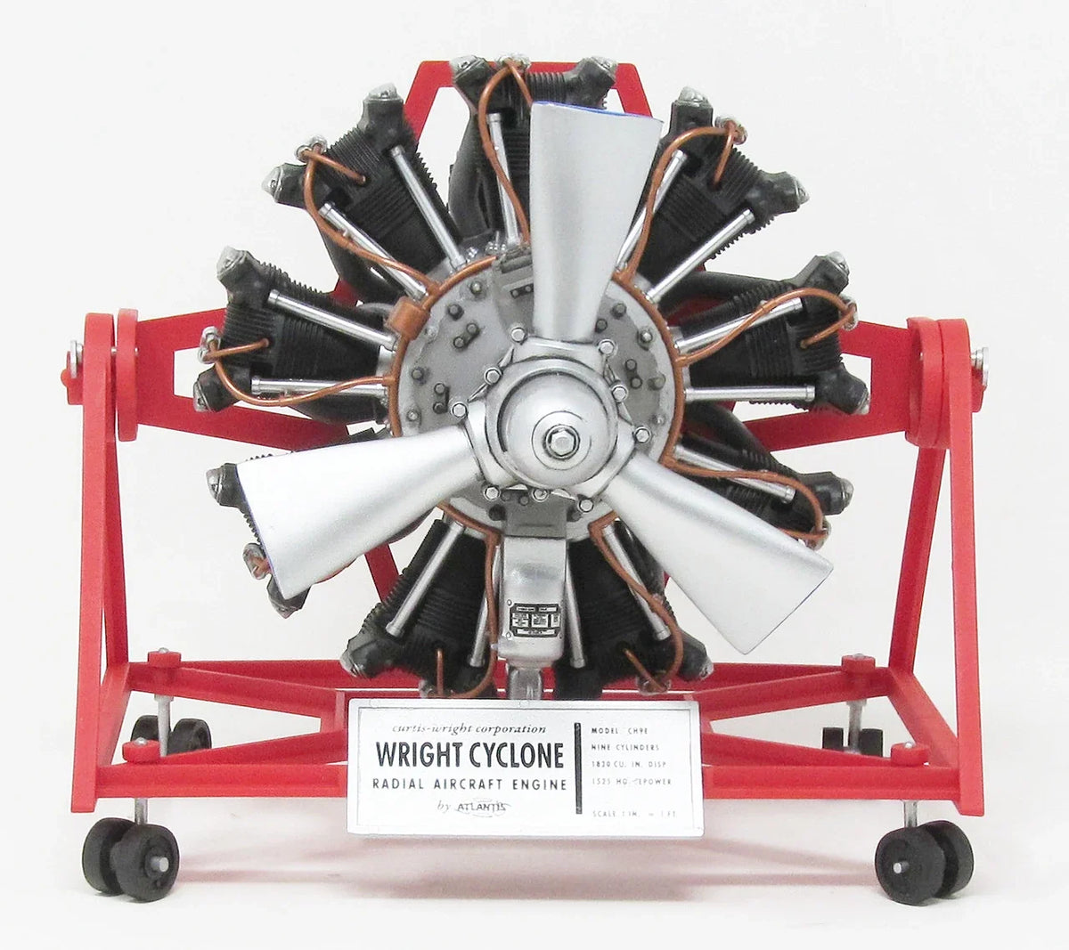 1/12 Wright Cyclone 9 Radial Engine STEM Plastic Model Kit - View 3