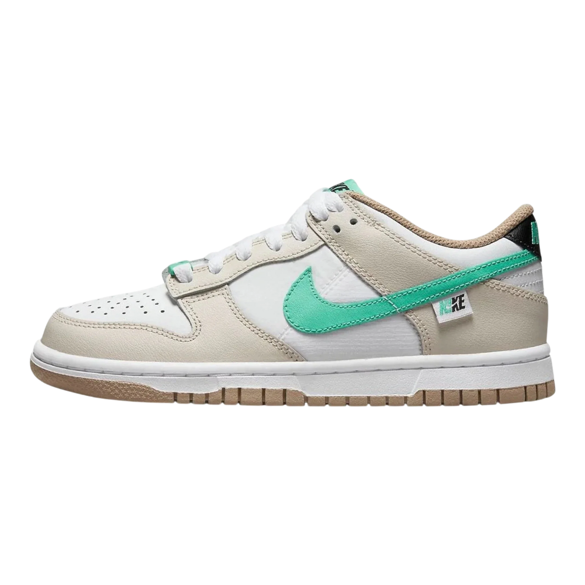 Nike Dunk Low Big Kids' (GS) Sneakers — Split White/Tan/Mint Low-Top