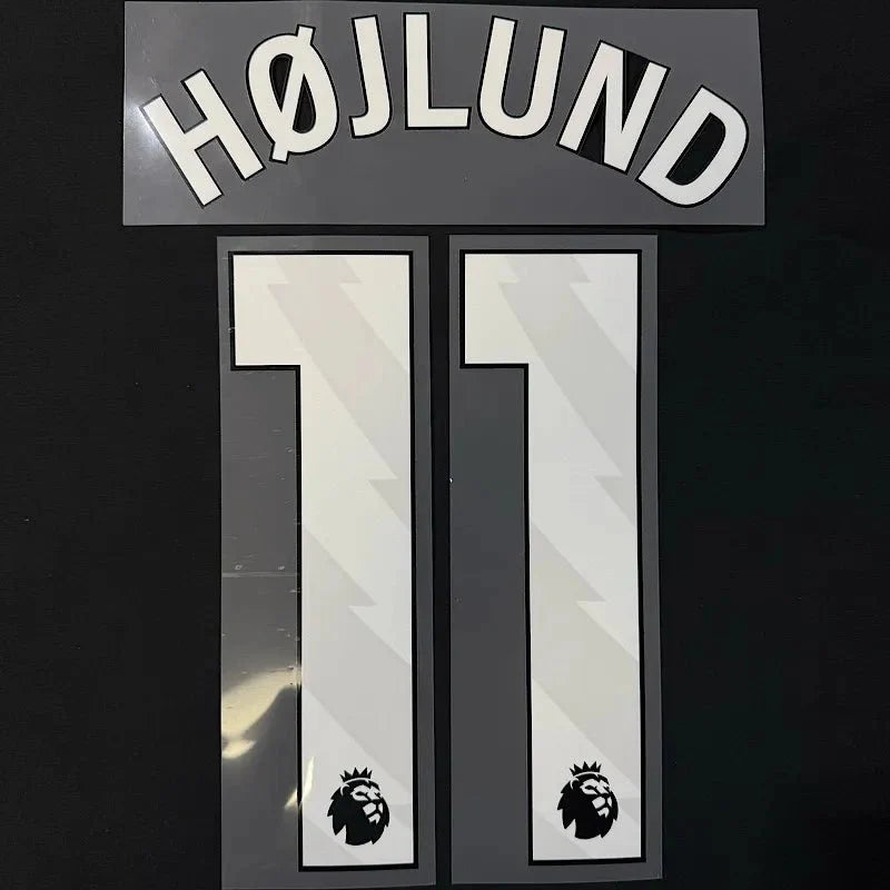 Man United 2023-Home HOJLUND #11 Official Name Set-White
