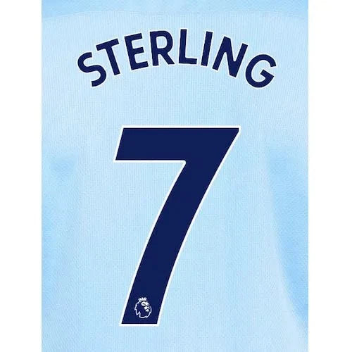Man City 2018/19 Home Sterling #7 Jersey Name Set