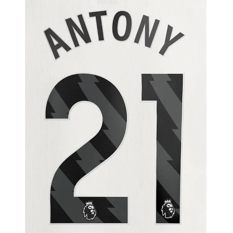 Manchester United 2023-Third Antony #21 Jersey Name Set-Black