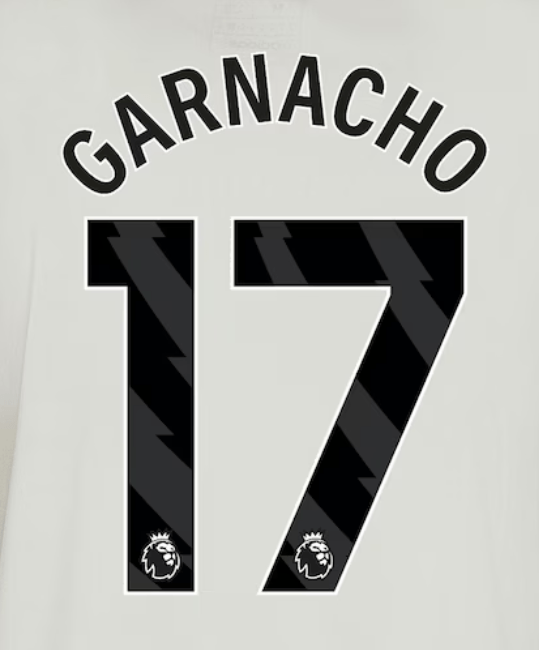 Manchester United 2024-Third GARNACHO #17 Youth Official Name Set-Black