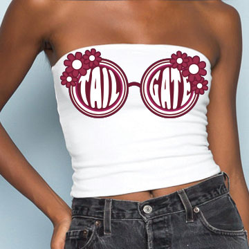 Maroon Sunglasses Tube Top