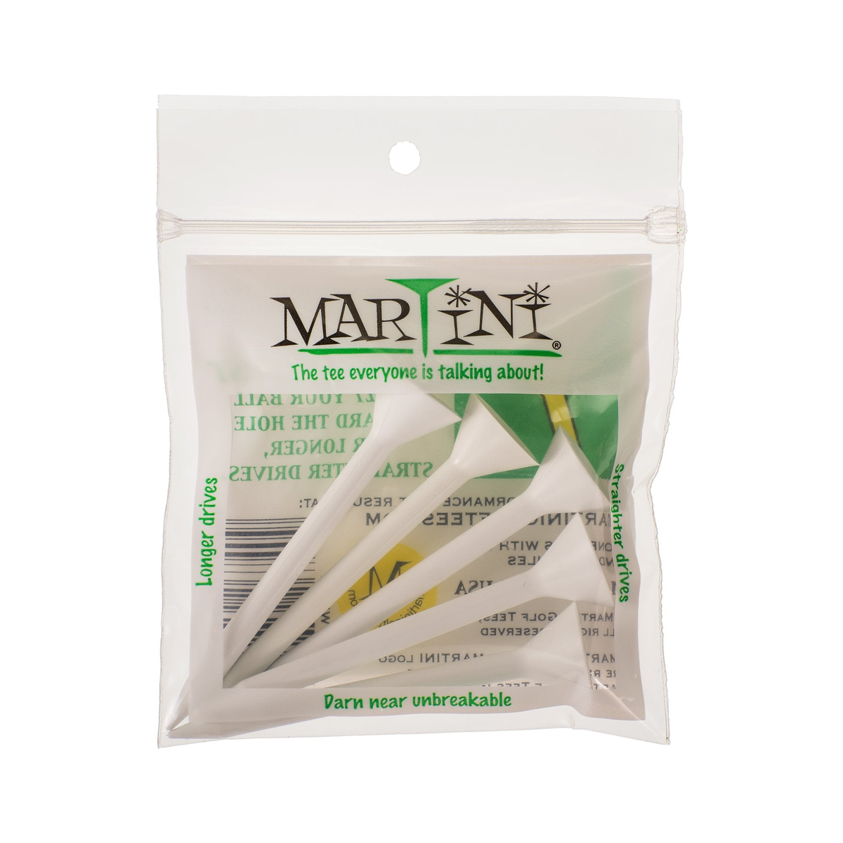Martini Original 3.25 Inch Golf Tees, White
