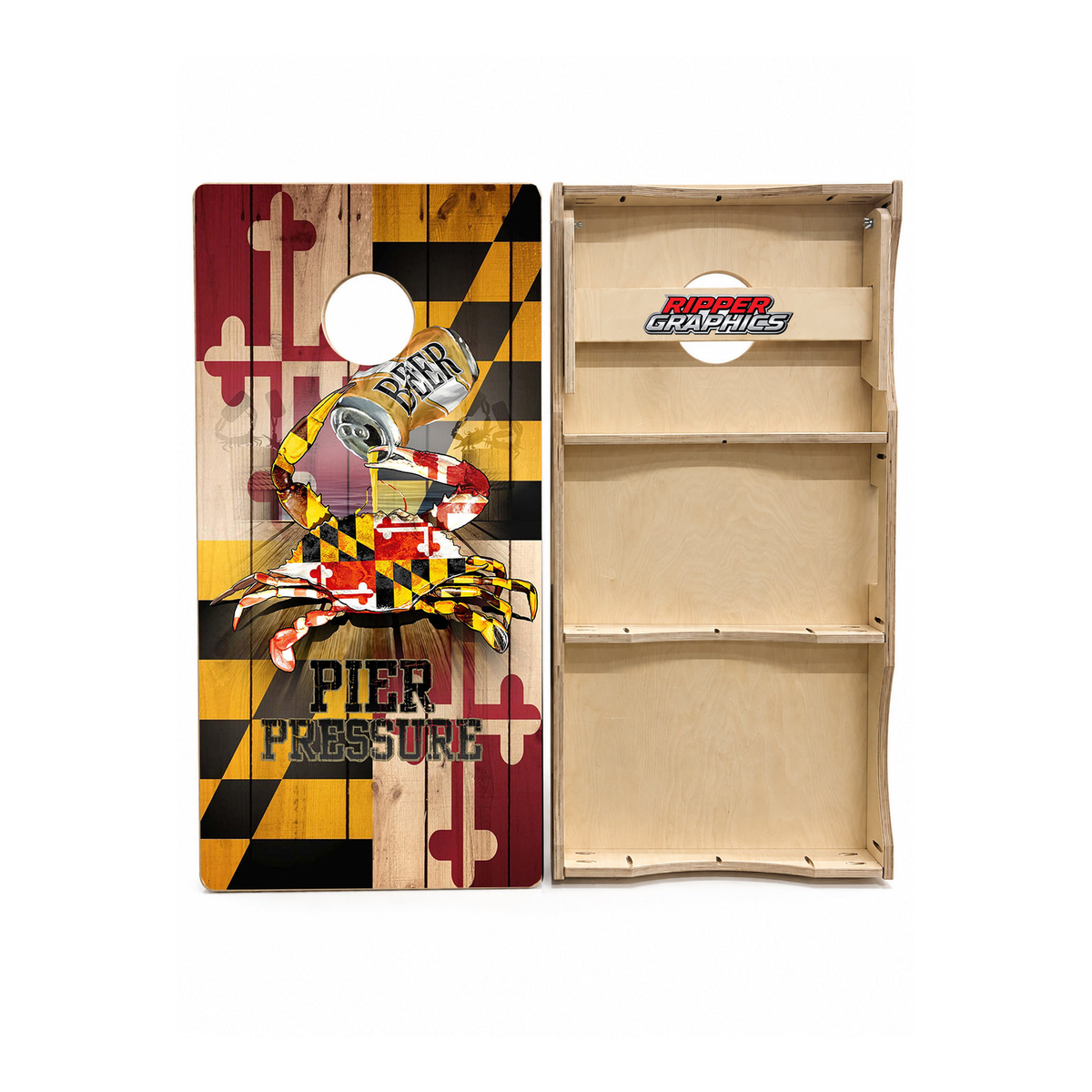 Maryland Beer Crab Flag Cornhole Design - CH3278 - Great Call Athletics