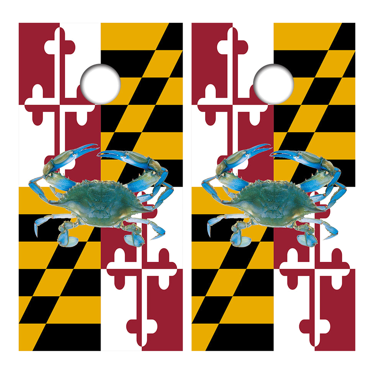 Maryland Crab Themed Cornhole Design - corn3187 - Great Call Athletics