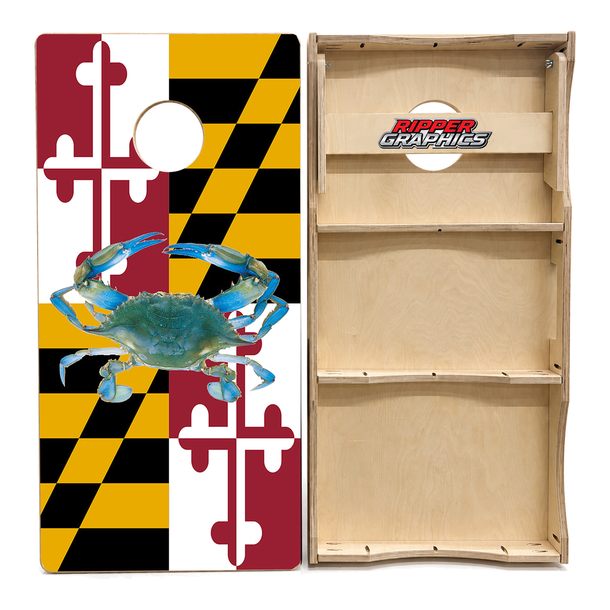 Maryland Crab Themed Cornhole Design - CH3187 - Great Call Athletics