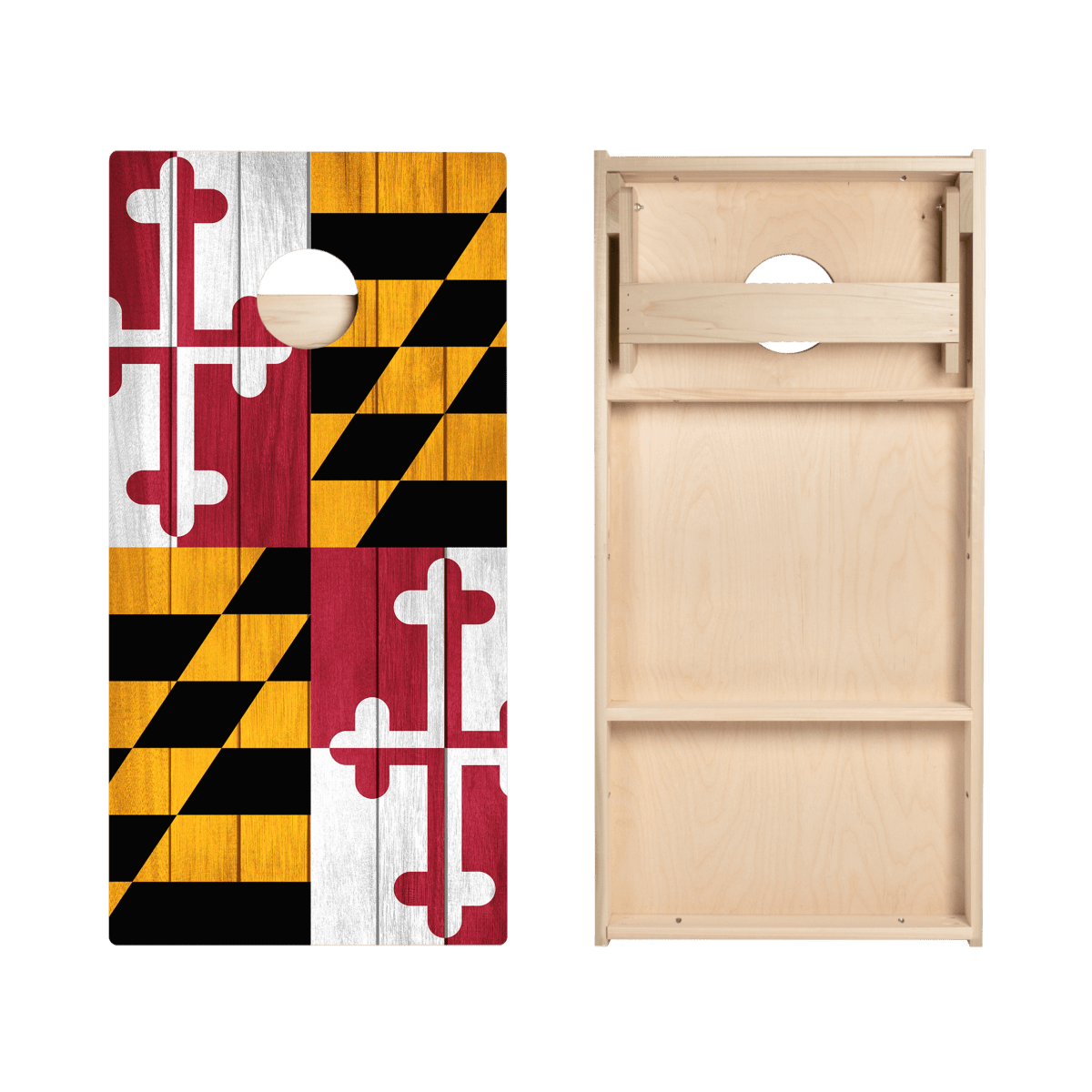 Maryland Flag Star Cornhole Boards - View 4