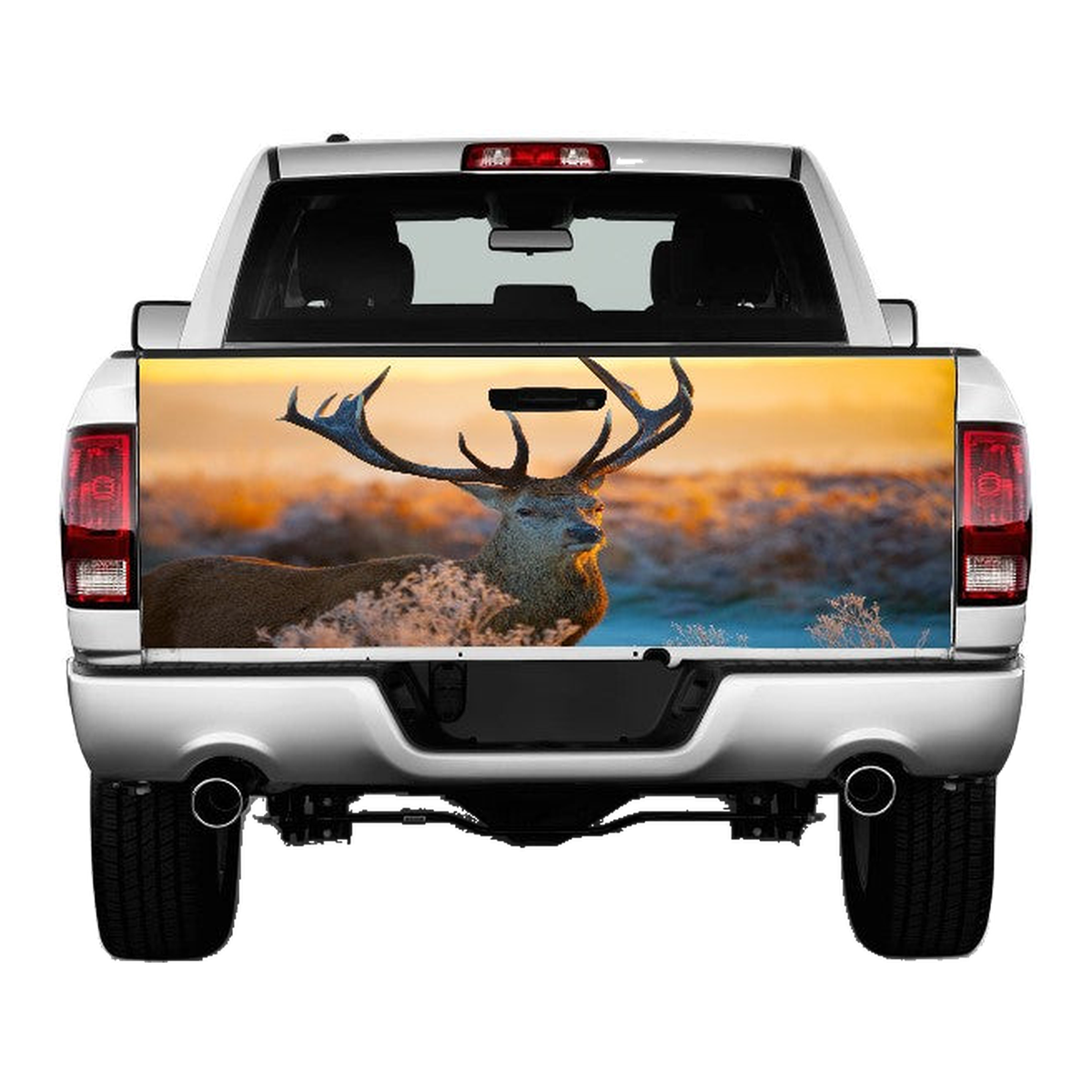 Massive Buck At Dawn Tailgate Wrap Vinyl Graphic Decal Sticker product photo