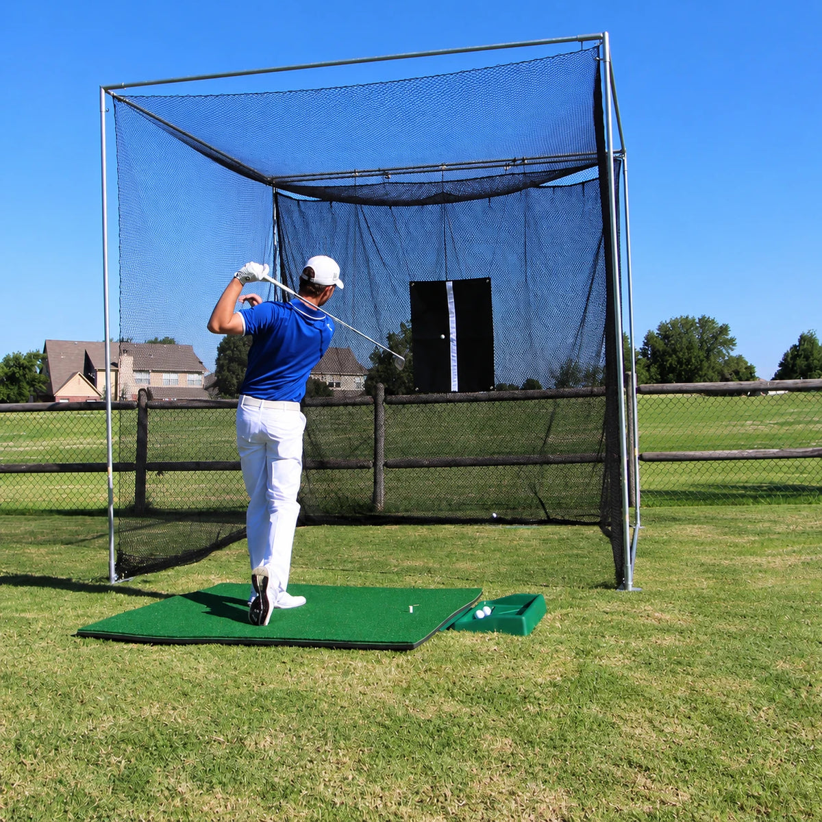 Cimarron 20x10x10 Masters Golf Net with Complete Snap Pin Frame - Alternate View 1