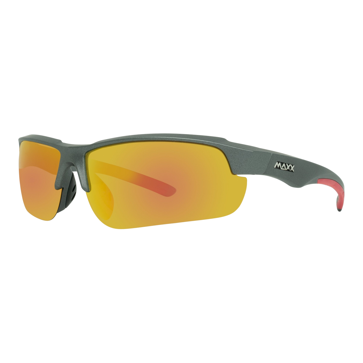 Maxx 8 Mirrored Brown Polarized Sunglasses - Gunmetal & Red - 57584 - Great Call Athletics