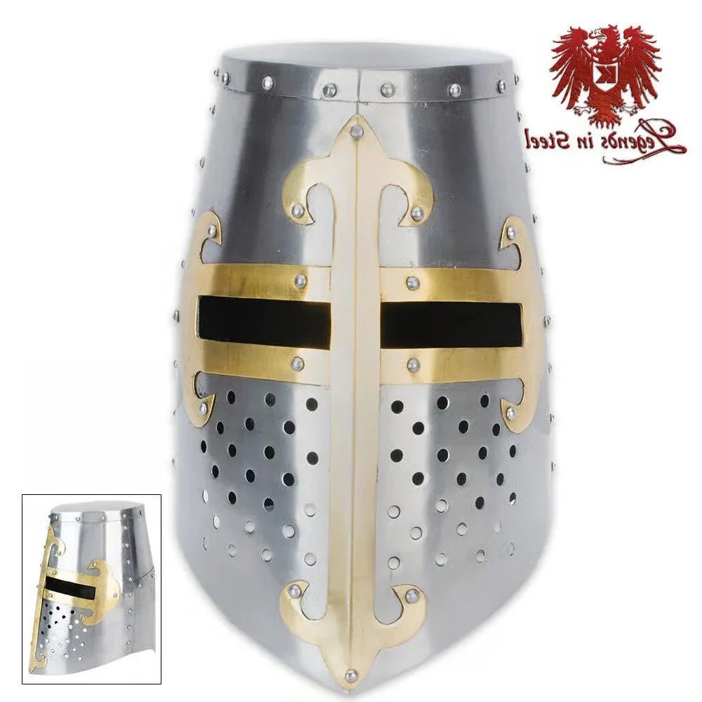 Crusader Helmet with Brass Fittings Replica