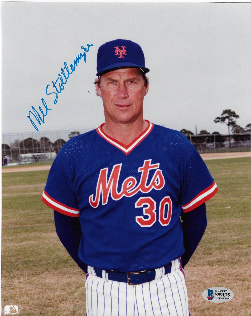Mel Stottlemyre Autographed New York Mets 8x10 Photo Beckett Authenticated