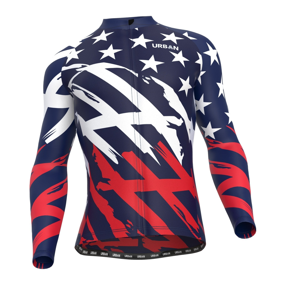 Men's All-American Long Sleeve Jerseys / Bib Tights (regular fabric) - G207, G208, G209, G210, G211, G212 - Great Call Athletics