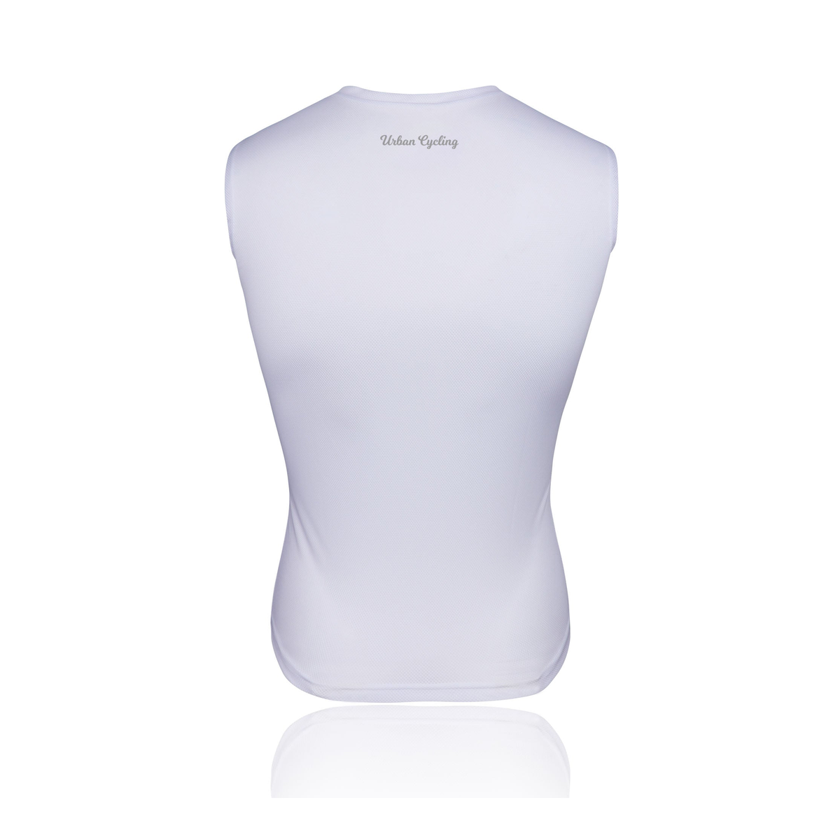 Men's Mesh Base Layer - White Sleeveless Cycling Undershirt - Great Call Athletics