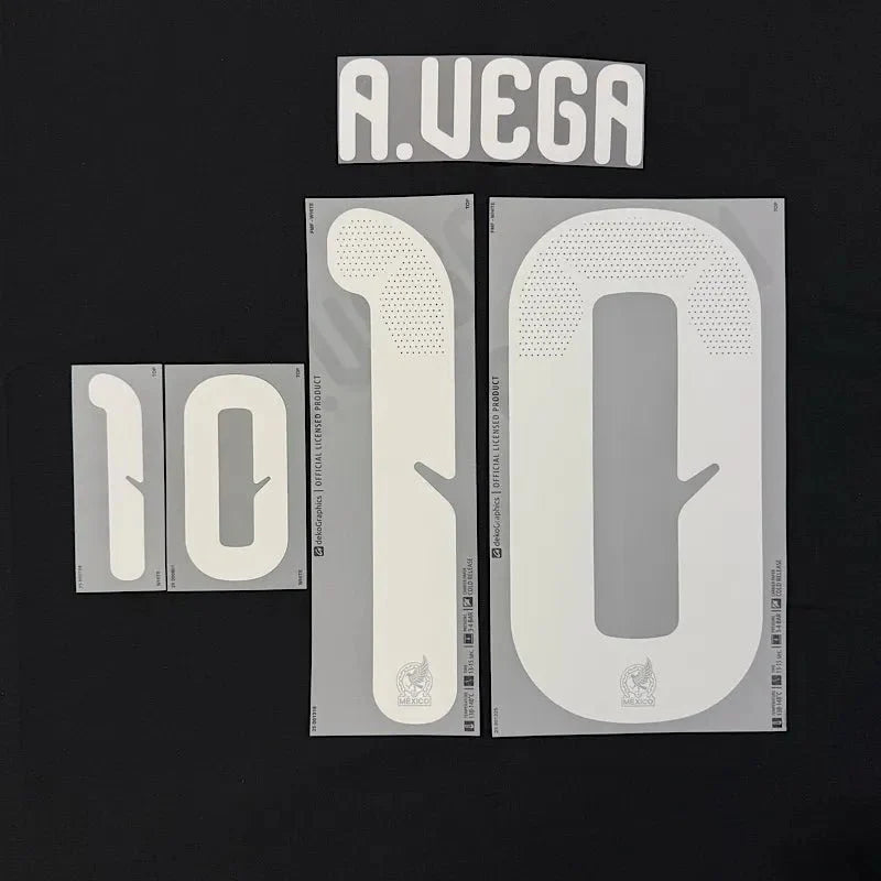 Mexico 2026- Home A. VEGA #10 Official Name Set