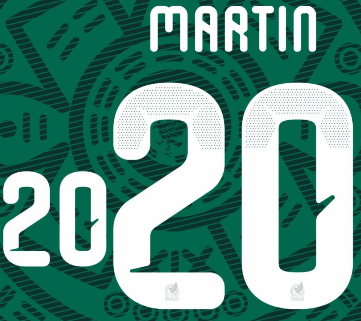 Mexico 2026- Home H. MARTIN #20 Official Name Set