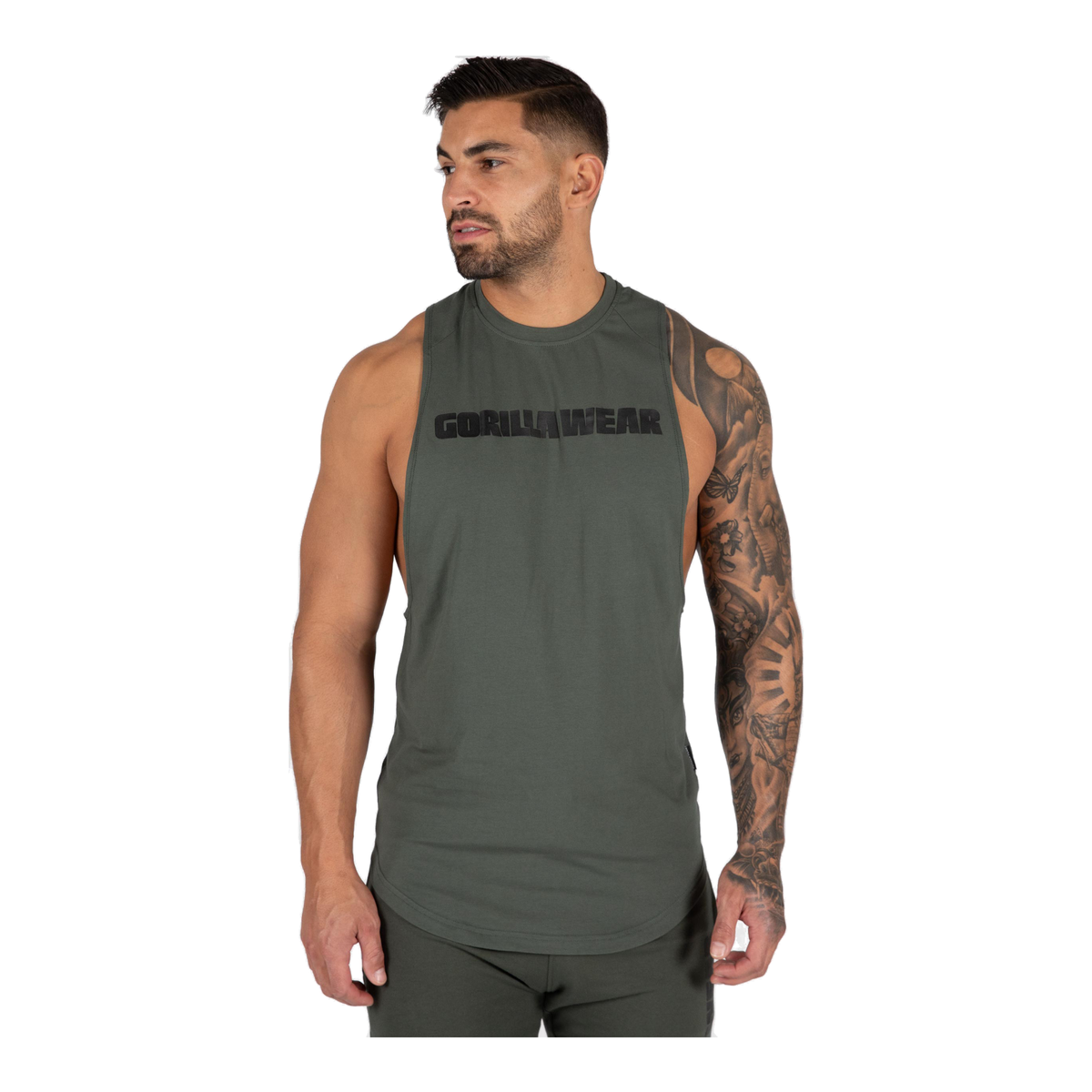 Milo Drop Armhole Tank Top - Green product photo