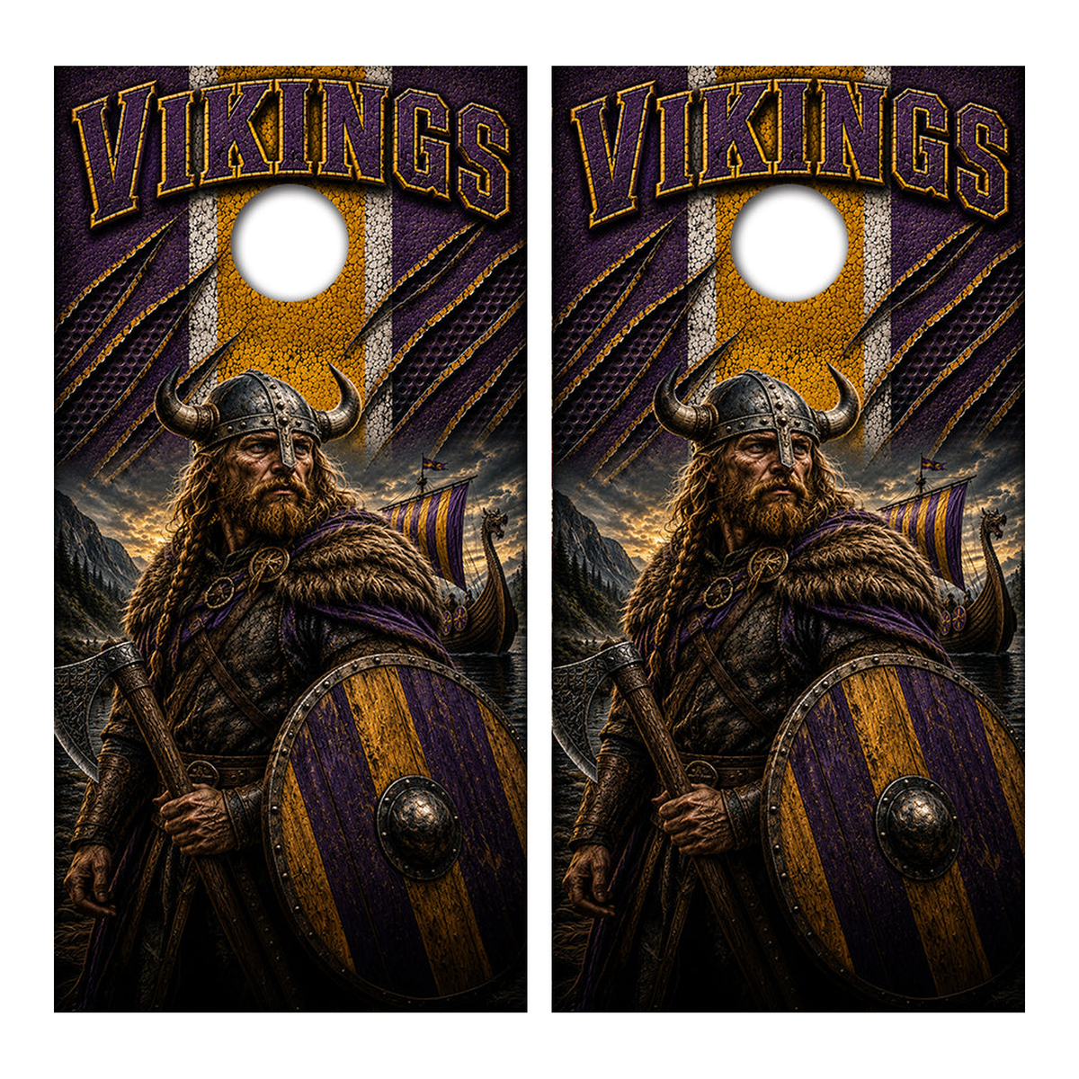 Minnesota Vikings Football Cornhole Design - Corn5097 - Great Call Athletics