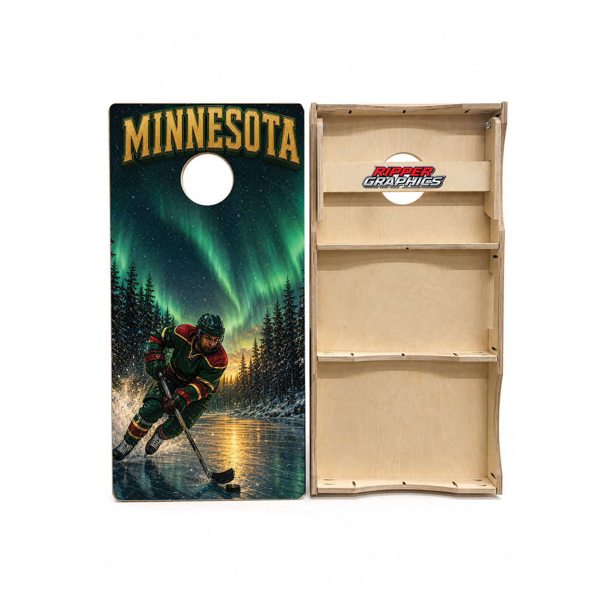 Minnesota Wild Inspired Cornhole Design - CH5171 - Great Call Athletics