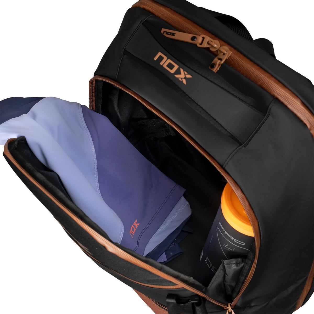 NOX Luxury Open Series Padel Backpack, Black/Brown - Alternate View 5