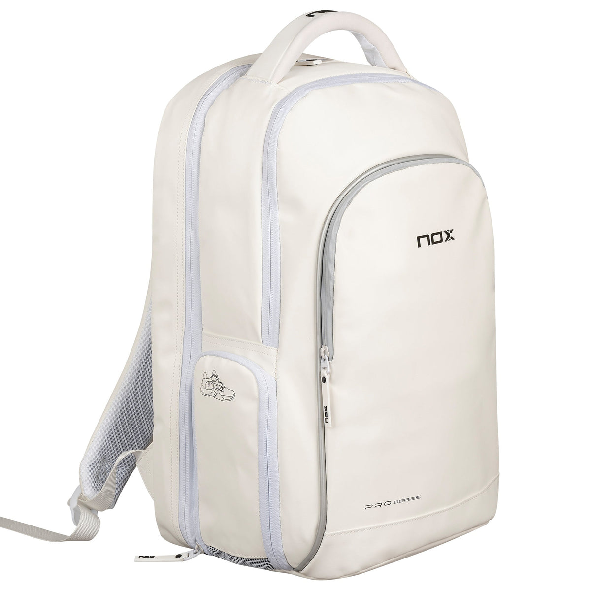 NOX Pro Series Padel Backpack, White - Alternate View 1
