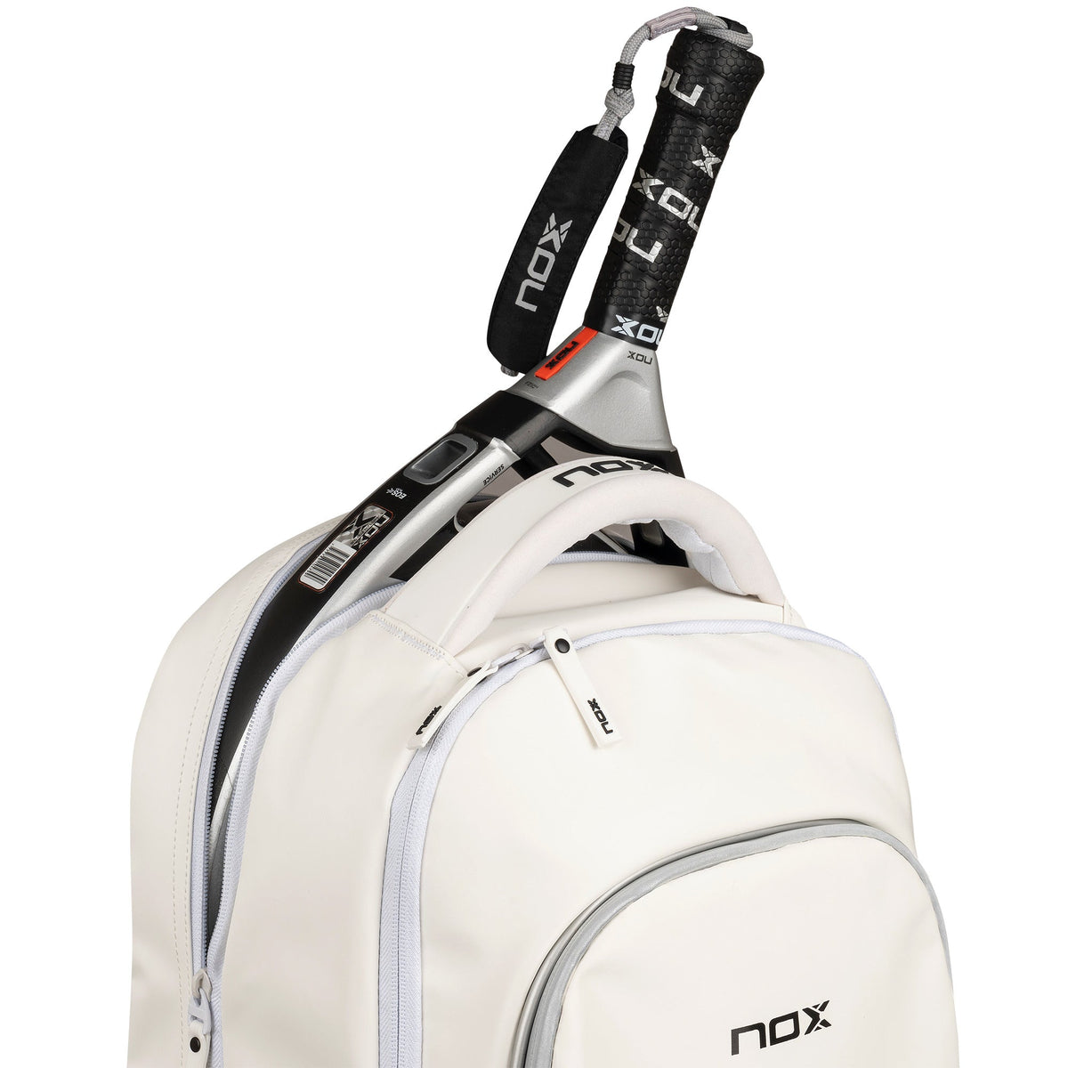 NOX Pro Series Padel Backpack, White - Alternate View 6