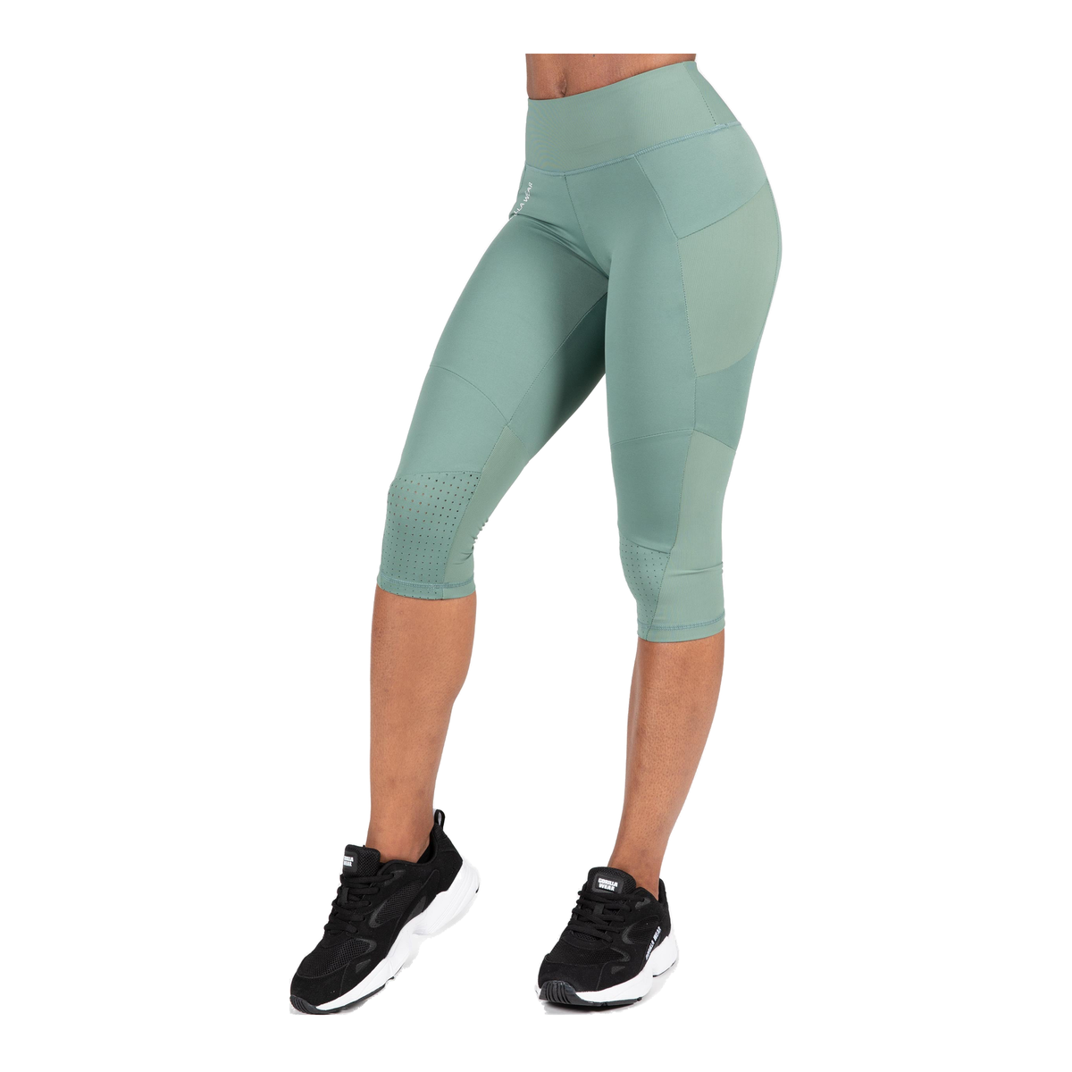 Monroe Cropped Leggings - Green product photo