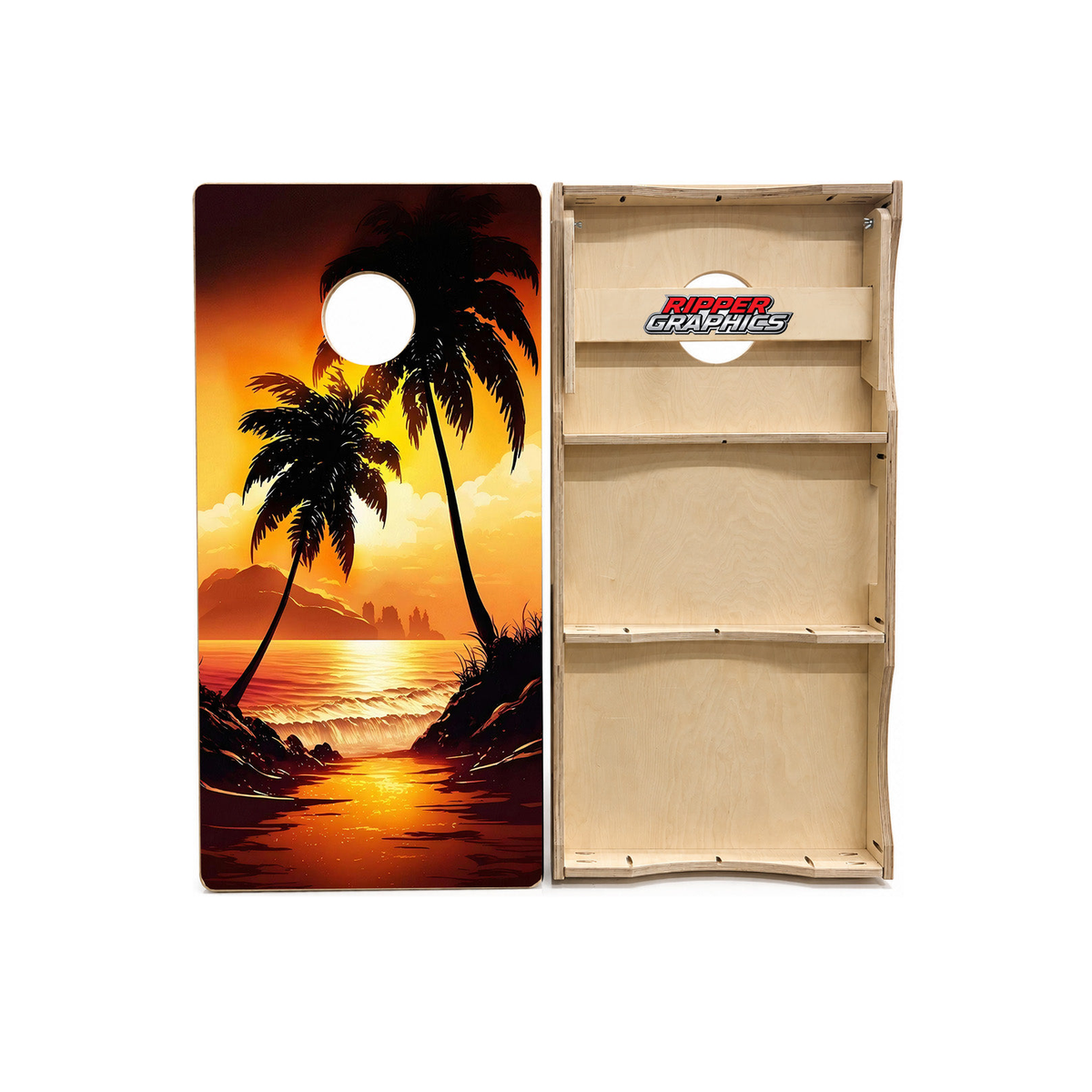 Moon Lit Cove Cornhole Design product photo
