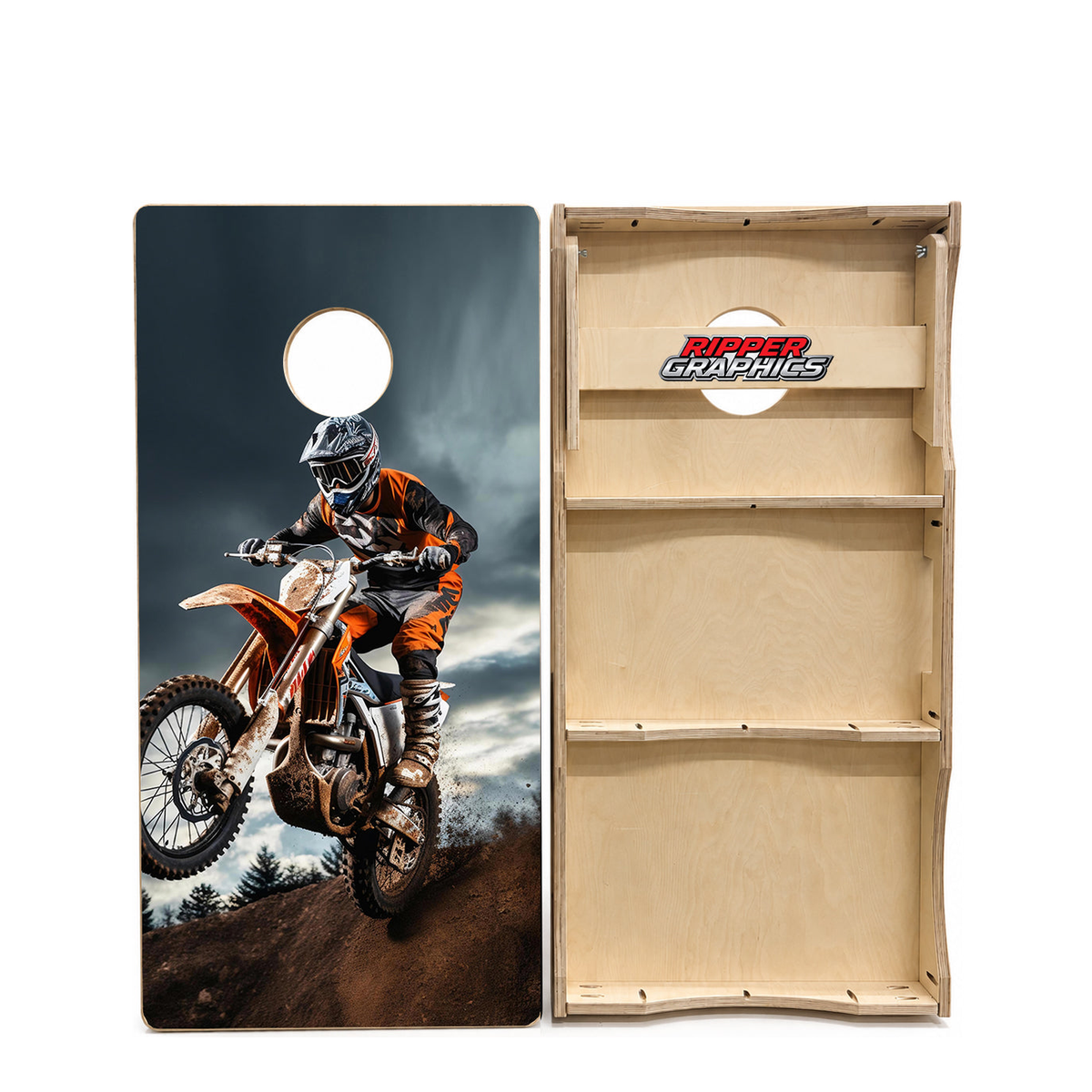 Motorcross Dirt Bike Cornhole Design product photo