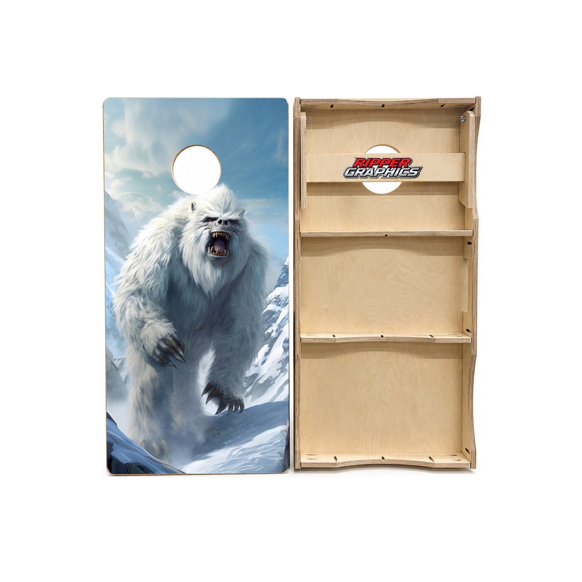 Mountain Yeti Cornhole Design product photo