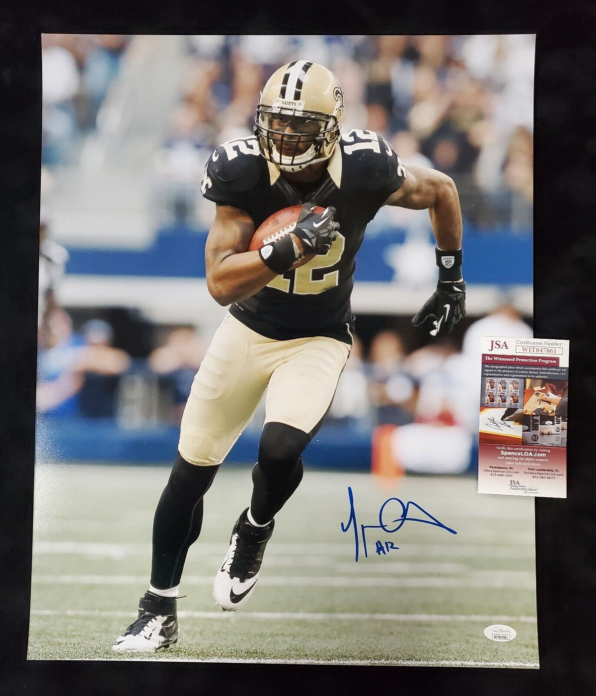 New Orleans Saints Marques Colston Autographed 16X20 Photo Jsa Coa