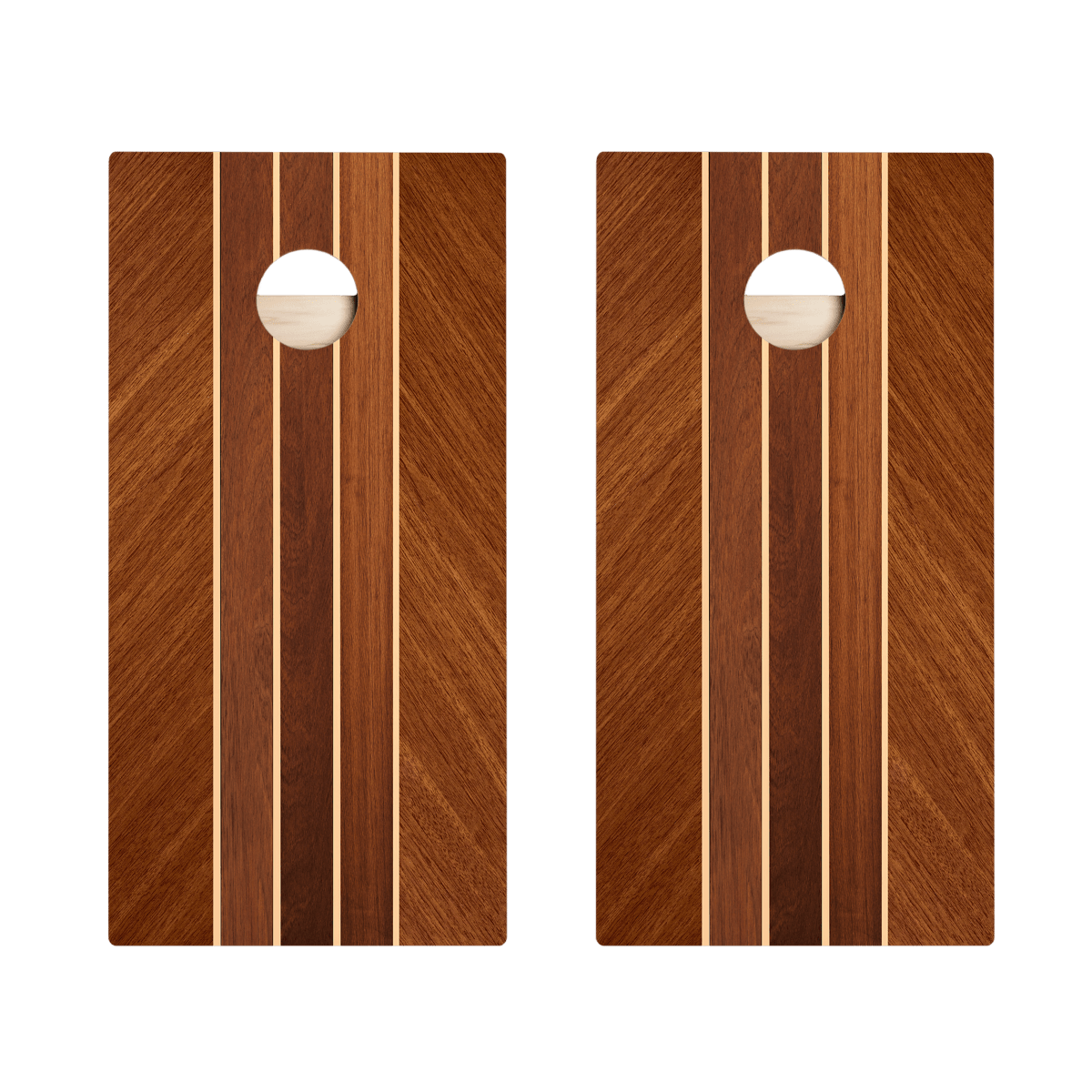 Nautical Wood Stripes Star Cornhole Boards - View 5