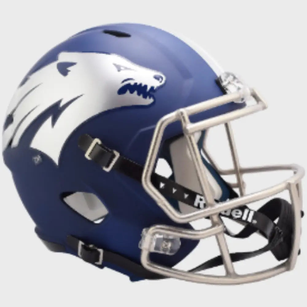 Nevada Wolfpack Full Size Speed Replica Football Helmet Matte Navy NCAA