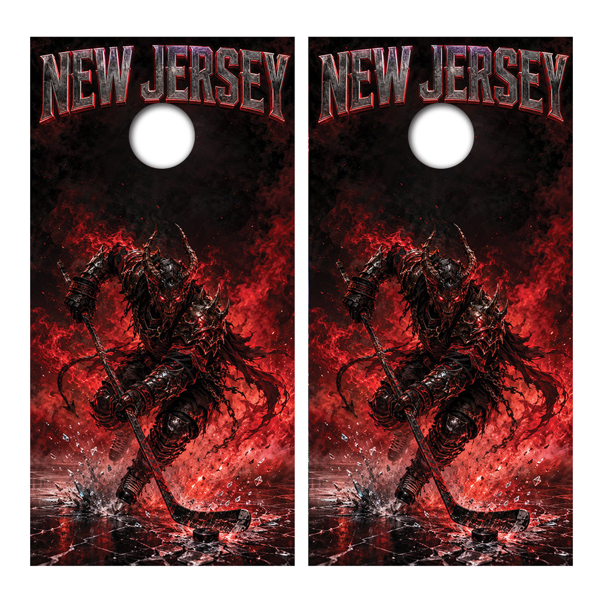 New Jersey Devils Inspired Cornhole Design - Corn5163 - Great Call Athletics