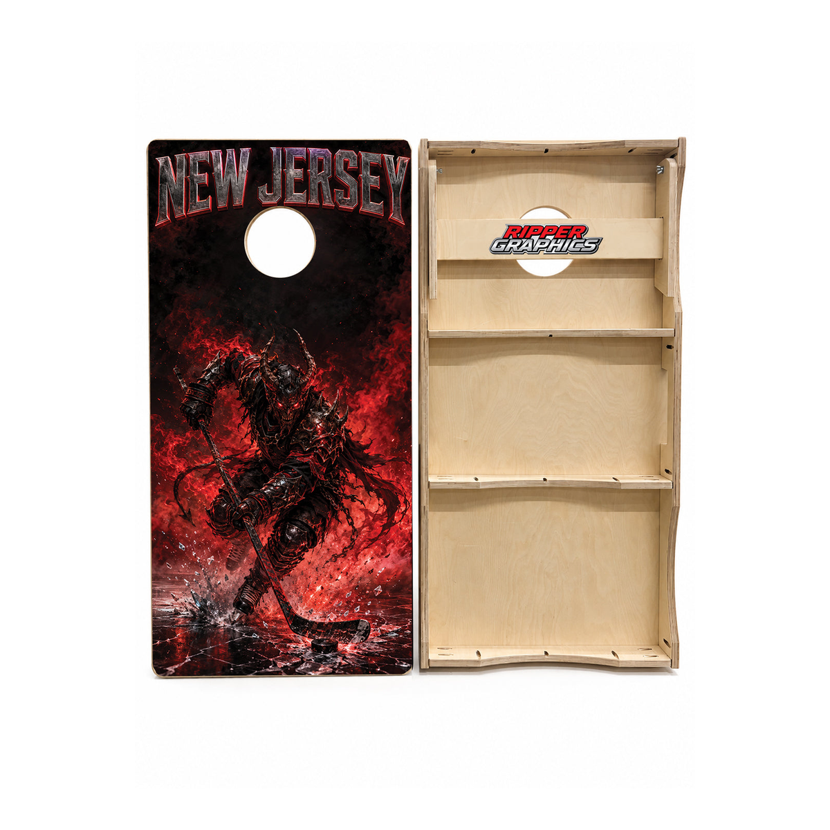 New Jersey Devils Inspired Cornhole Design - CH5163 - Great Call Athletics
