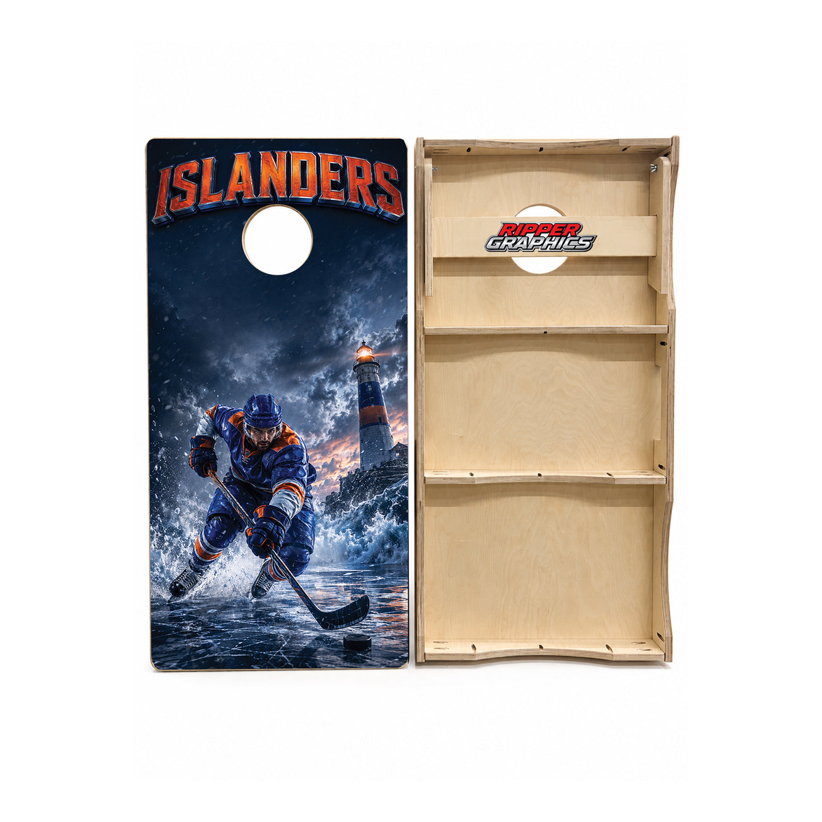 New York Islanders Inspired Cornhole Design - CH5179 - Great Call Athletics