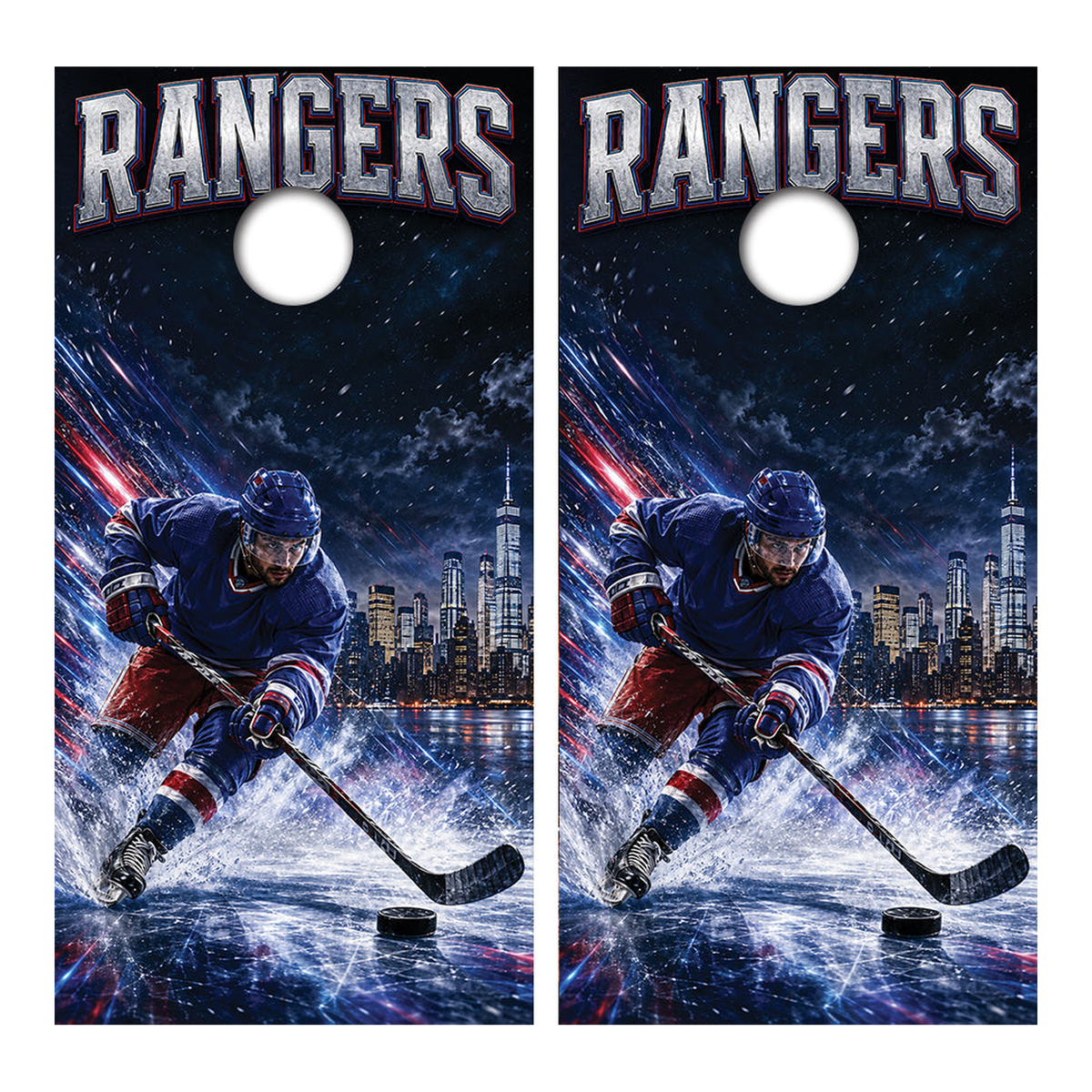New York Rangers Inspired Cornhole Design - Corn5178 - Great Call Athletics