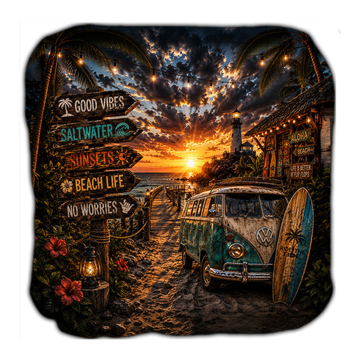 Night Beach Cornhole Bags Set of 4 product photo