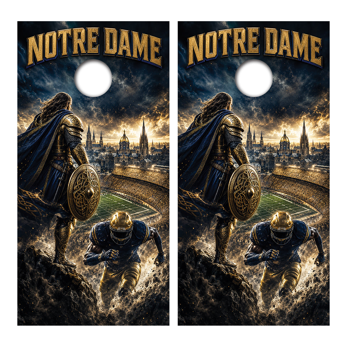 Notre Dame Football Inspired Cornhole Design - Corn5189 - Great Call Athletics